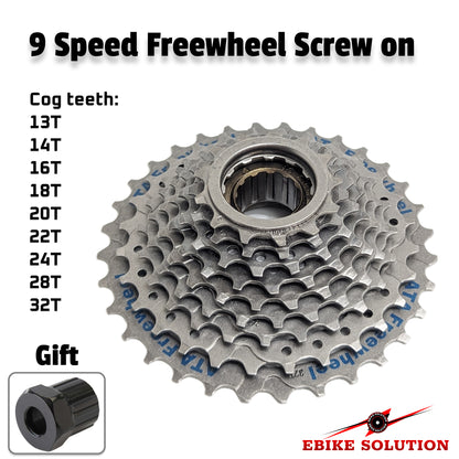 Electric Bike Freewheel 7 8 9 Speed MTB EBike Screw On Type Sprocket 13-32T ebike solution uk stock