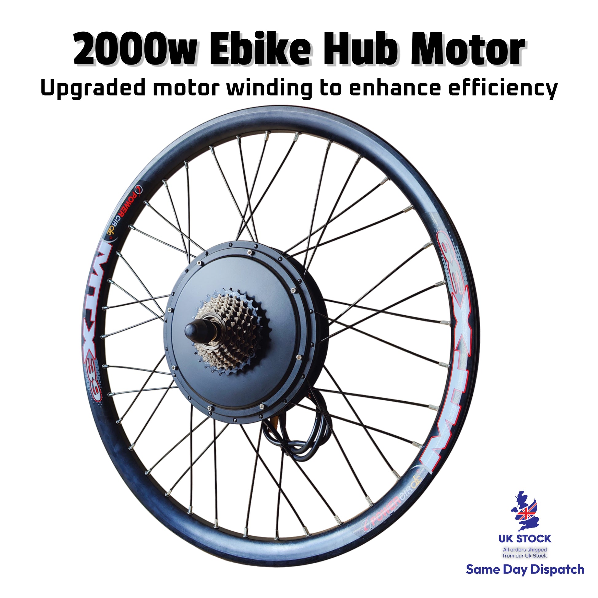 Ebike 2000w Hub Motor 26/27.5/29 48/52v 40a YF Controller Electric Bike MTX Rim
