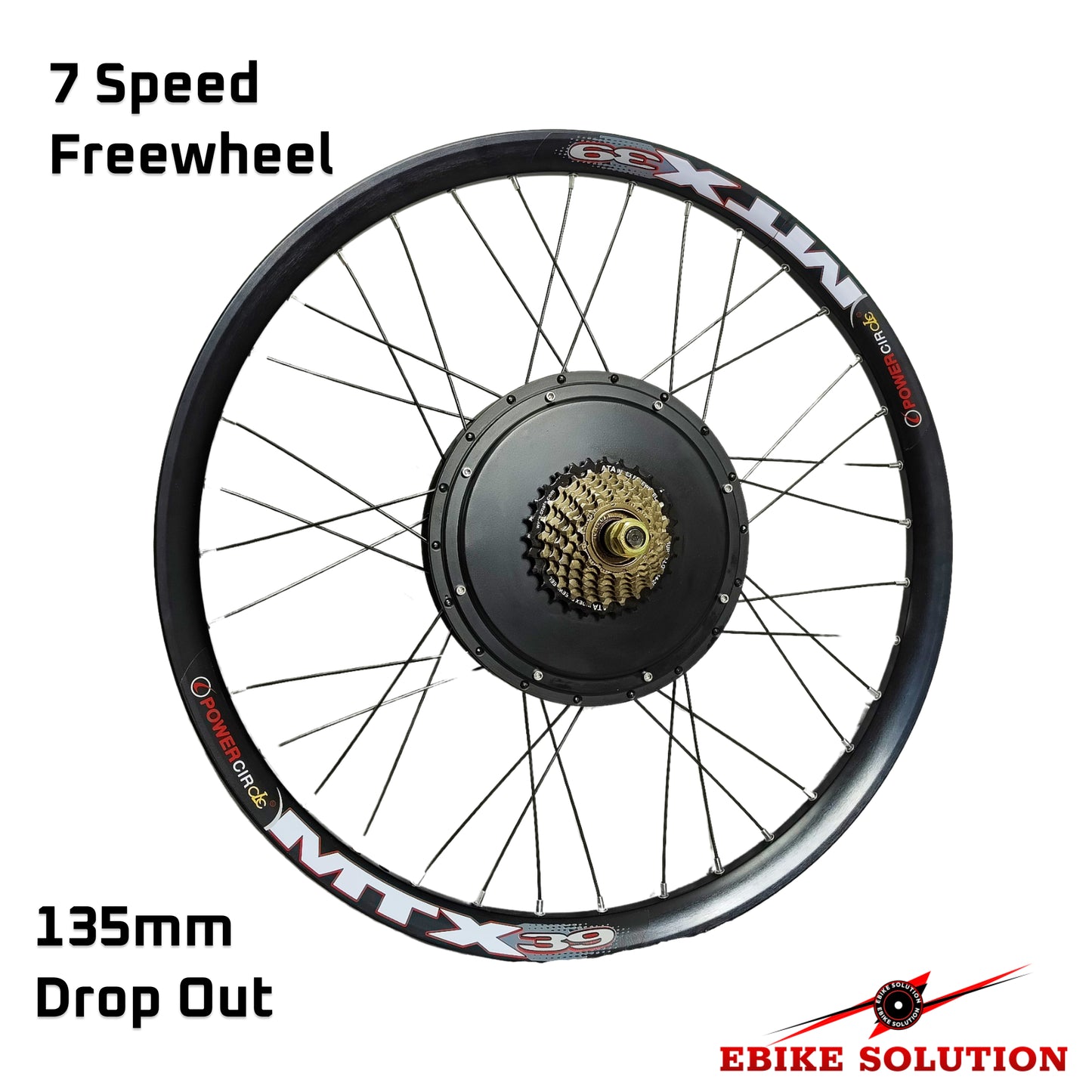 48-52V 45A 2000W Ebike Kit Rear Electric Bicycle Wheel MTX Enduro UK stock ebikesolution