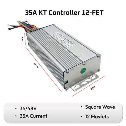 Ebike Brushless Motor Controller DC 36V/48V 1000-1500W 35A KT  uk stock ebike solution