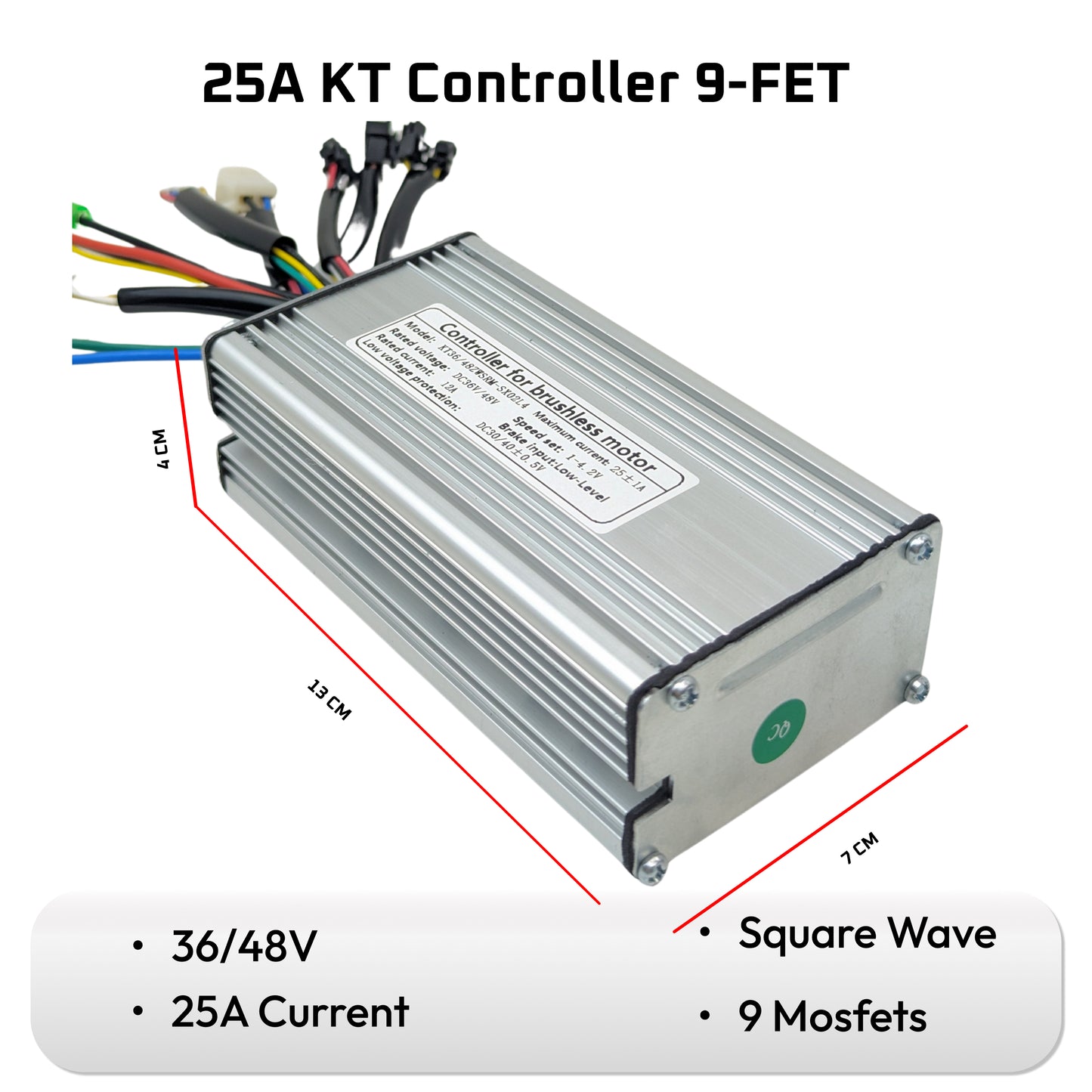 Ebike KT Controller 36V/48V 25A Controller Sensored Brushless Motor uk stock ebikesolution