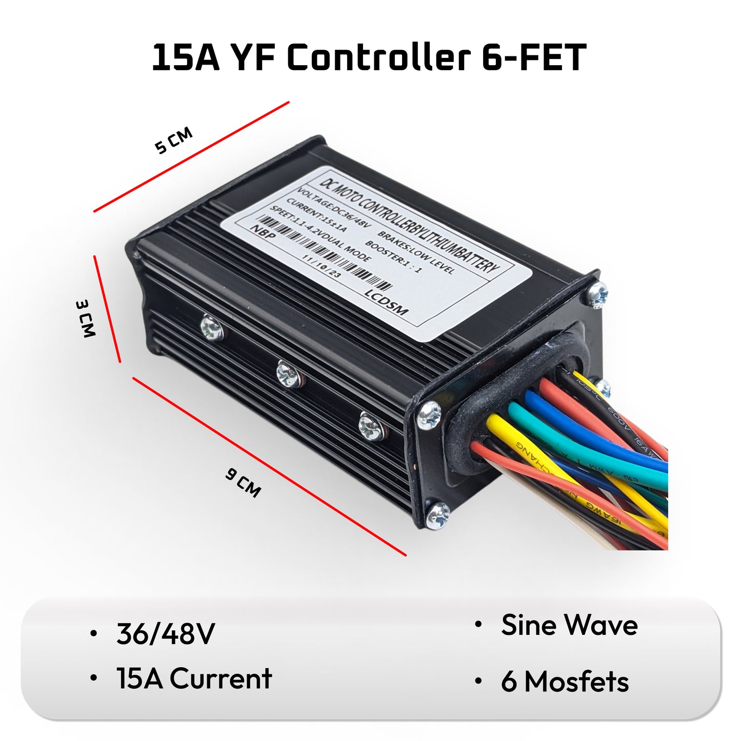 YF Ebike Controller Dual Mode 36/48V 15A Sine Wave