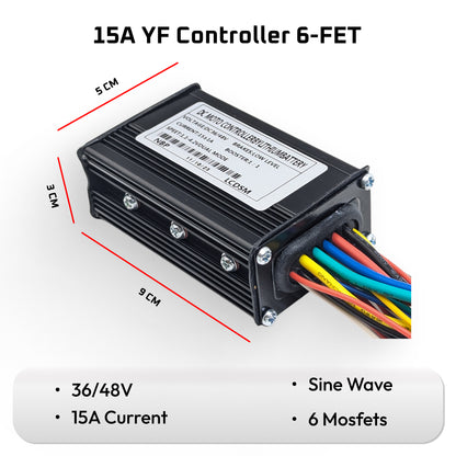 YF Ebike Controller Dual Mode 36/48V 15A Sine Wave