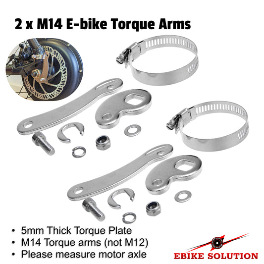 1 X Pair M14 Torque Arm E-Bike Heavy-Duty 5mm Stainless Steel 14x10mm Electric Bike