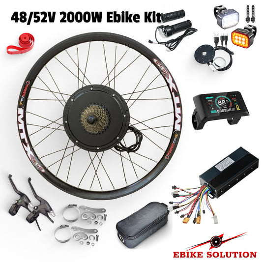 48/52V 40A 2000W Ebike Kit Rear Electric Bicycle Wheel MTX Enduro UK