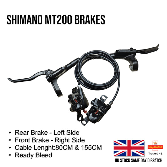 SHIMANO MT200 Hydraulic Bicycle Disc Brake Oil Brakes with Lever Set Pre-Filled