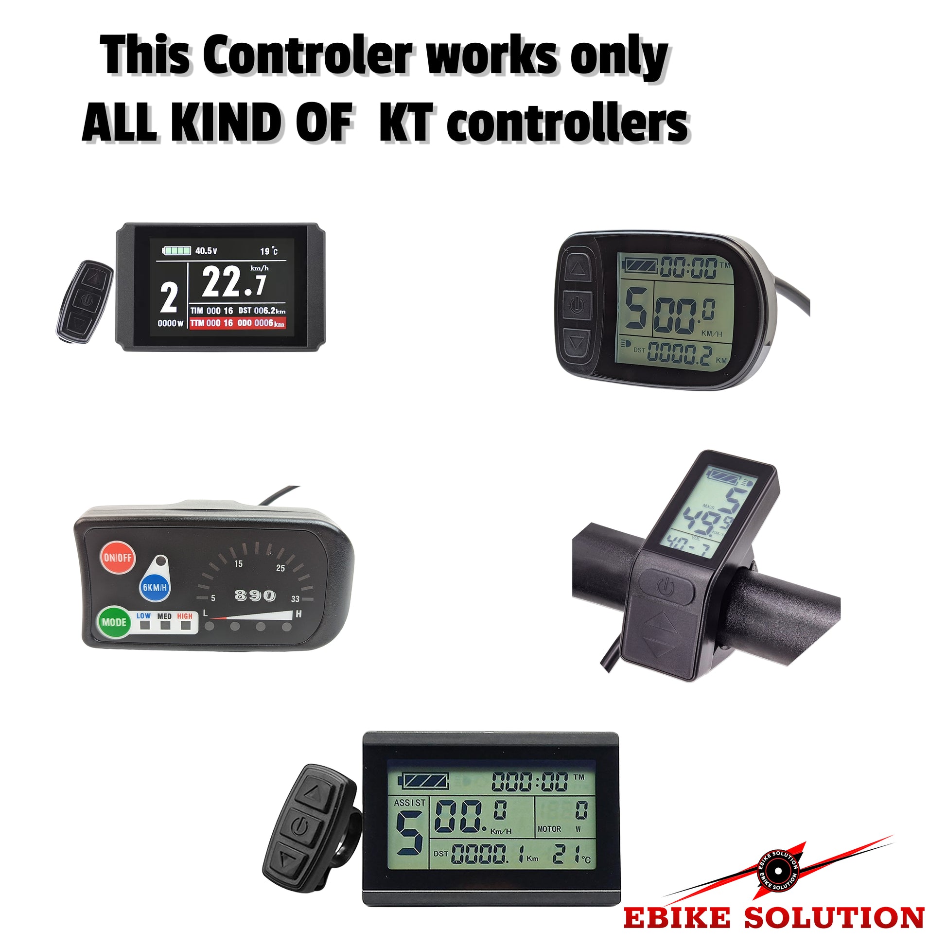 Ebike Brushless Motor Controller 48/52V 1500/2000W 12-FET 40A KT Sine Wave