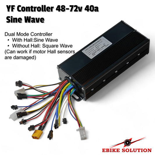 Ebike Brushless Motor Controller YF 48-72V 40A Sine Wave Dual Mode