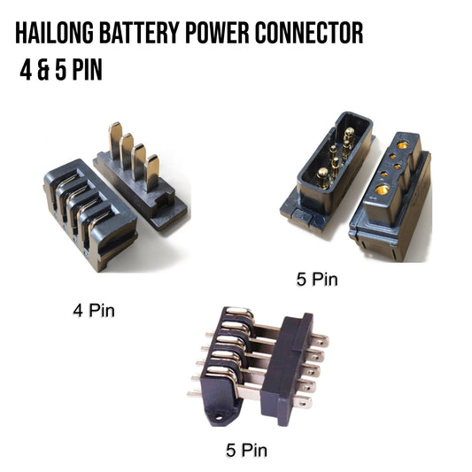 Ebike Hailong Battery Power Discharge Connector Plug 4 Pins 5 Pins Male Female