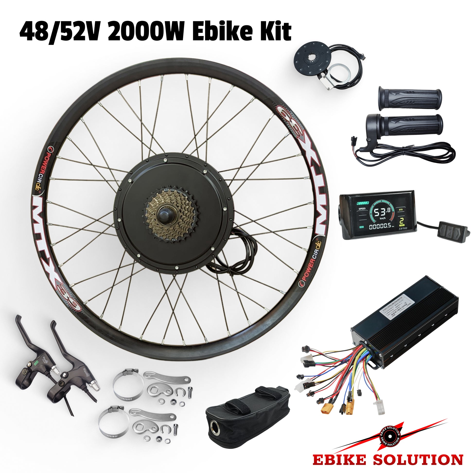 48/
40A 2000W Ebike Kit Rear Electric Bicycle Wheel MTX Enduro UK