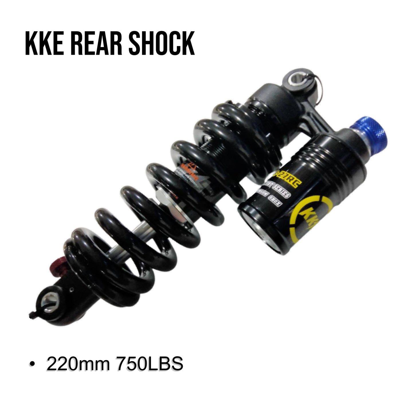 KKE Rear Shock Suspension Adjustable Damping 220mm 750lbs for Electric Bike
