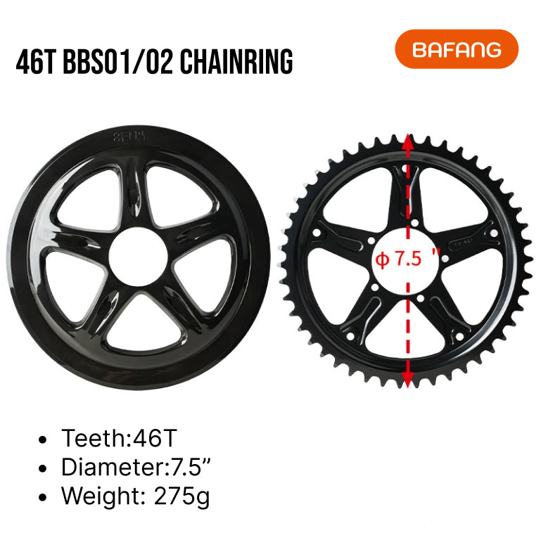 BAFANG Mid Drive Motor Chainwheel EBike Sprocket 44T 46T 48T 52T