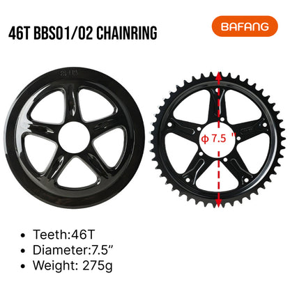 BAFANG Mid Drive Motor Chainwheel EBike Sprocket 44T 46T 48T 52T