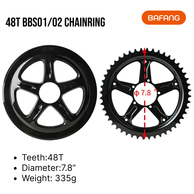 BAFANG Mid Drive Motor Chainwheel EBike Sprocket 44T 46T 48T 52T
