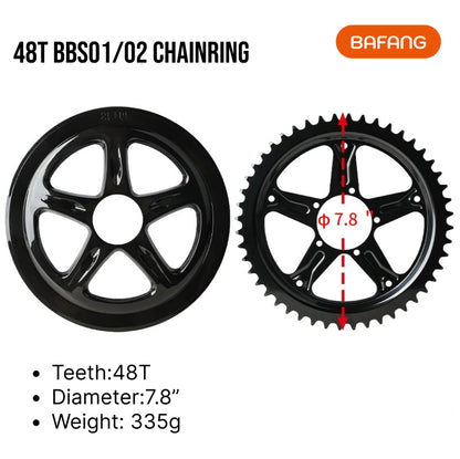 BAFANG Mid Drive Motor Chainwheel EBike Sprocket 44T 46T 48T 52T