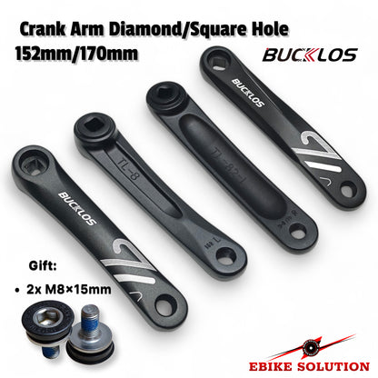 Bicycle 152/170mm Left/Right Crank Arm Square/Diamond Hollow MTB Road Bike