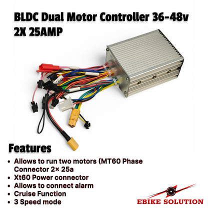 Ebike Controller Dual Motor 25a Electric Bike Hub Motor 36v/48v For SW900