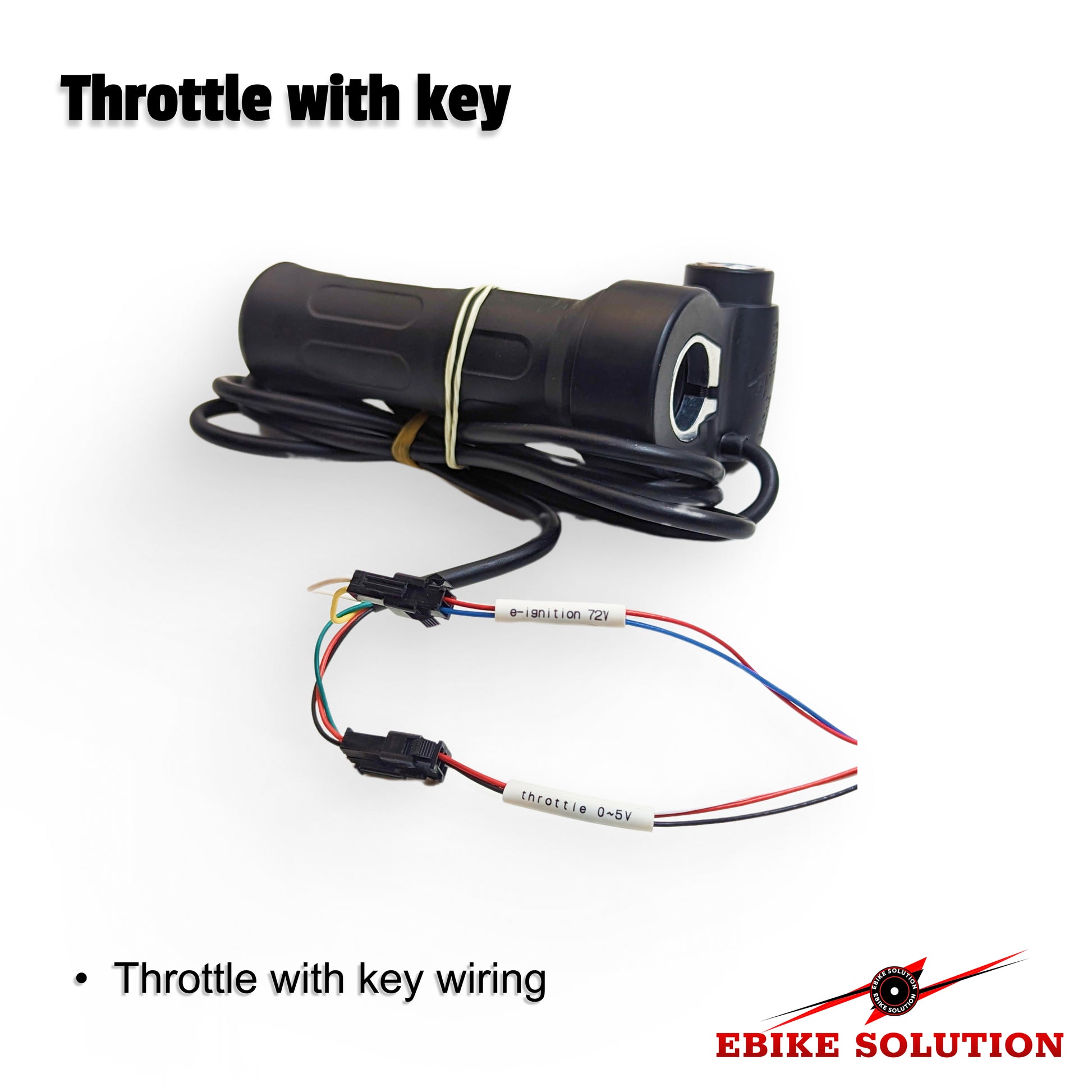 Twist Throttle Electric Bike Full Grip Ebike Right Hand With Key Ignition