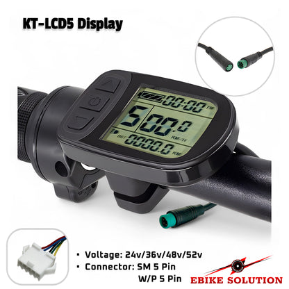 KT-LCD5 LCD Display Meter Control Panel 24/36/48V For E-Bike Electric Bicycle ebikesolution uk stock