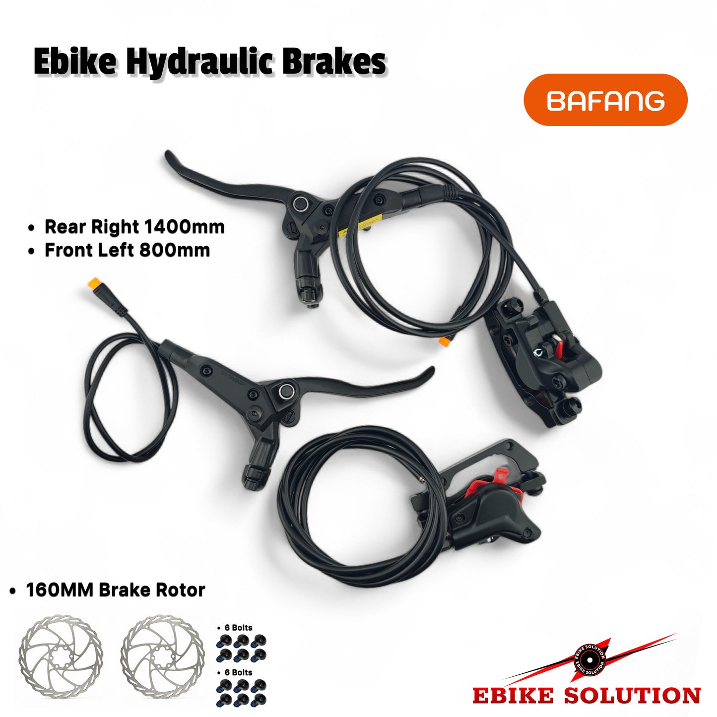 Hydraulic Disc Brake For BAFANG Ebike Hub/Mid Drive Motor Wheel Bicycle Brake