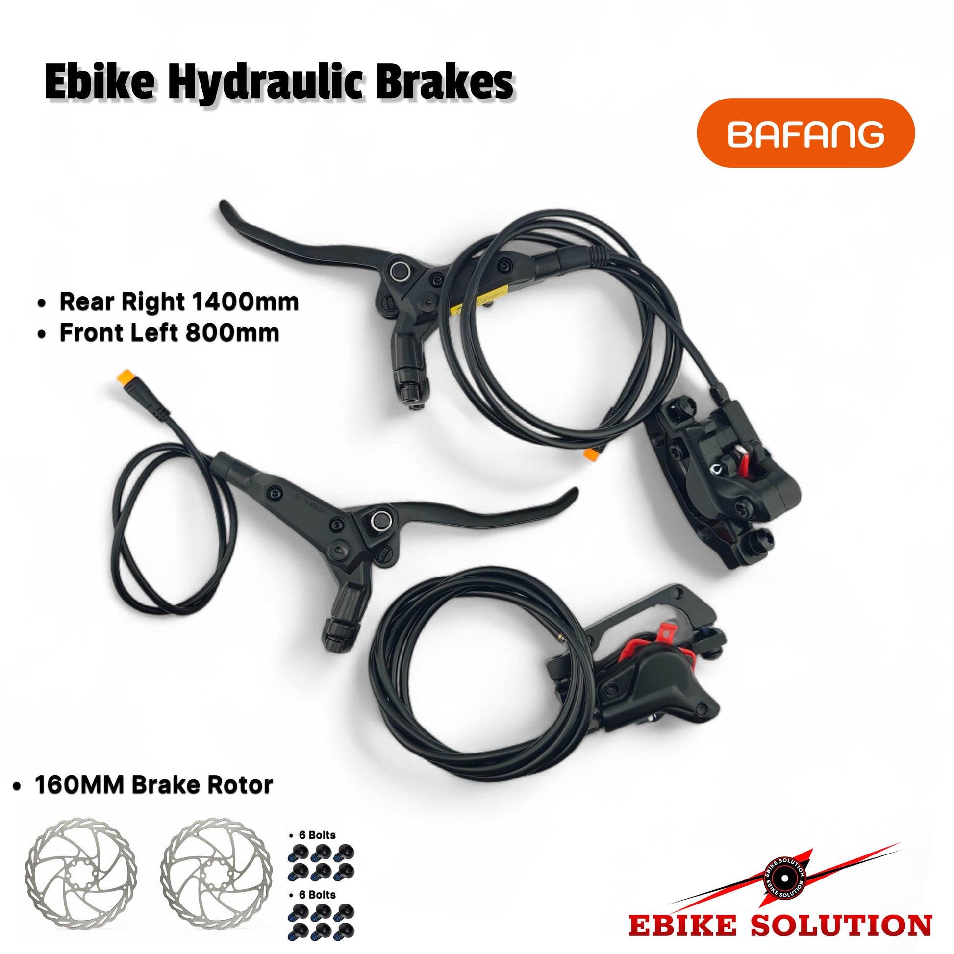 Hydraulic Disc Brake For BAFANG Ebike Hub/Mid Drive Motor Wheel Bicycle Brake
