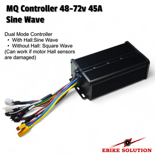 Ebike Brushless Motor Controller MQ 48-72V 45A Sine Wave Dual Mode