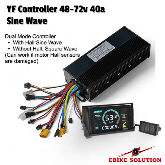 Bundle SW900 LCD 48-72V 40A Controller YF 1500-2000W Ebike Control Panel