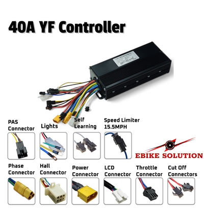 Ebike Brushless Motor Controller YF 48-72V 40A Sine Wave Dual Mode
