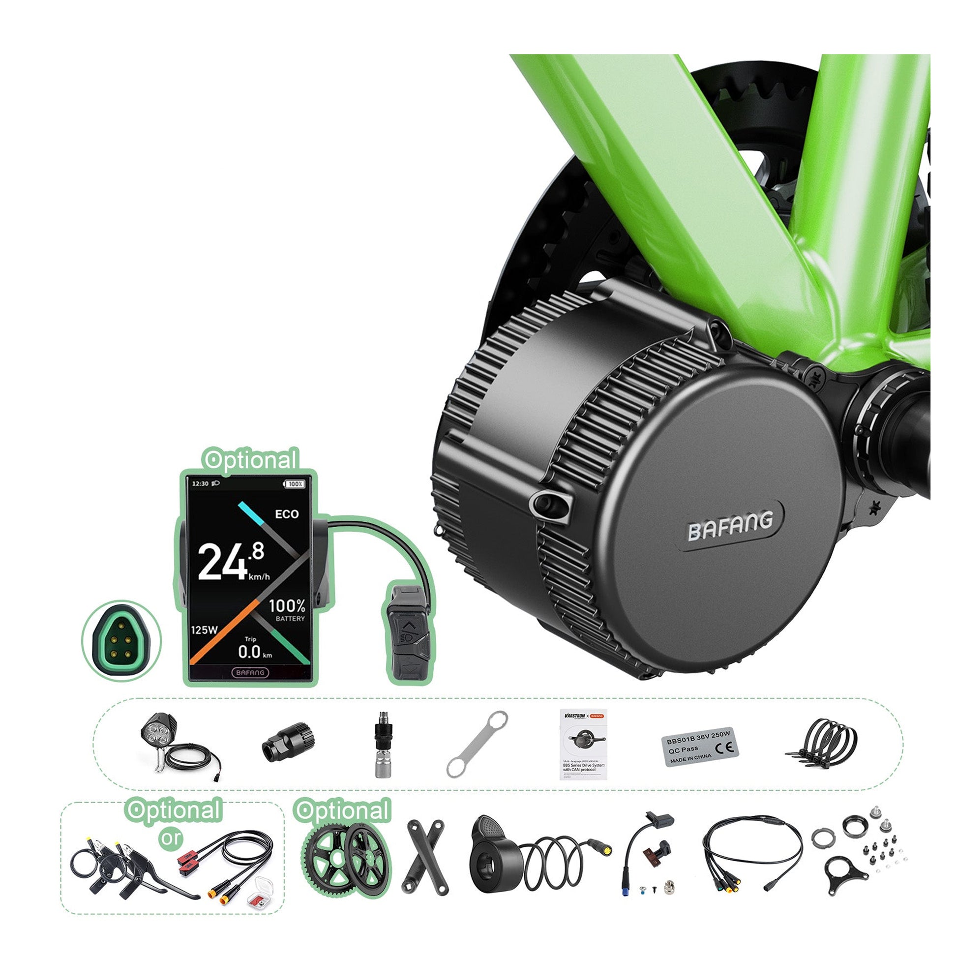 Bafang BBS01B Controller 36V 250W voor Mid Drive Motor met Bafang BBS01B Controller 36V 250W voor Mid Drive Motor met