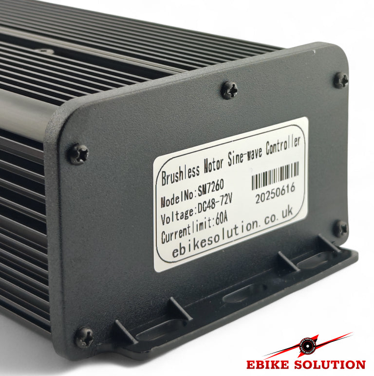 Brushless motor sine-wave controller with label on a white background