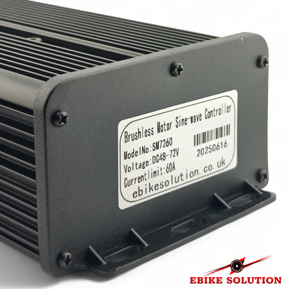Brushless motor sine-wave controller with label on a white background