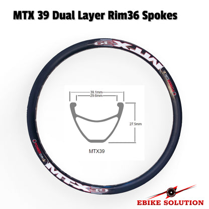 48/52V 45A 2000W Ebike Kit Rear Electric Bicycle Wheel MTX Enduro UK