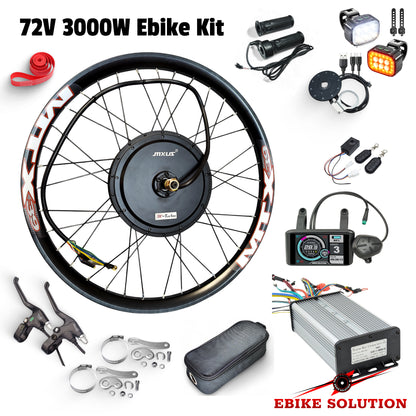 3000w MXUS 3K Turbo Ebike Rear Hub Motor Wheel 80A Controller UKC1 MTX