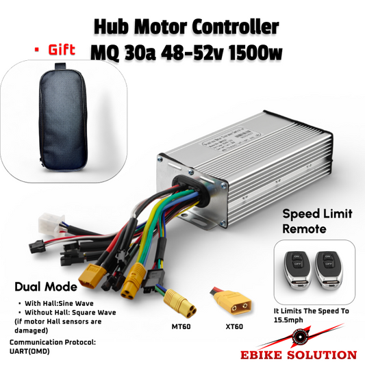 Ebike Controller MQ 48/52V 30A Remote Speed Limit Sine Wave Dual Mode