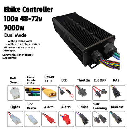 72v 100a 8000w SM72100 Brushless XT150 Motor Controller Electric XT90 SW900 UKC1