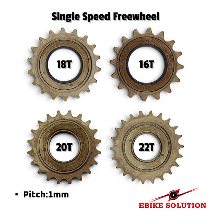 16T 18T 20T 22TTeeth 34MM Single Speed Freewheel Flywheel Sprocket Bicycle Gear