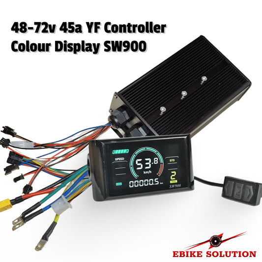 Bundle Colour SW900 LCD 48V/52V 45A Controller YF 2000W Ebike Control Panel