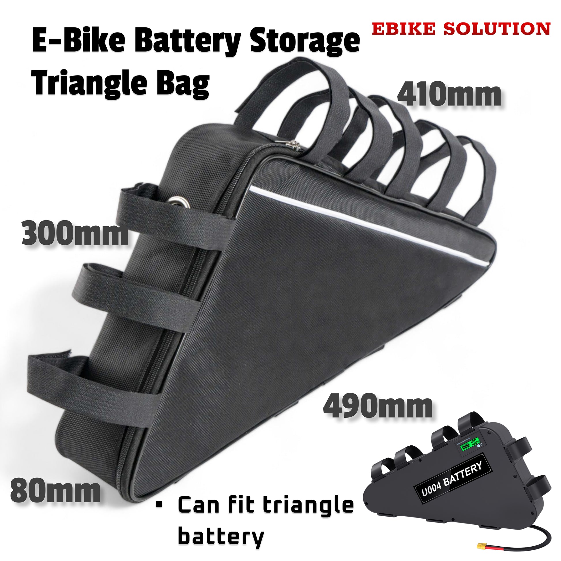 Triangle Battery Ebike Bag Storage Waterproof For MTB Electric Bicycle Li-ion UK