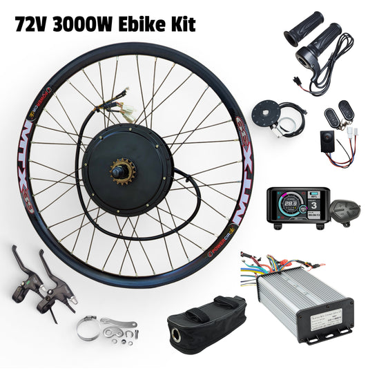 Ebike Kit 3000w 72v 80a Controller Rear Wheel Drive Enduro Stealth Bomber ebike soultions