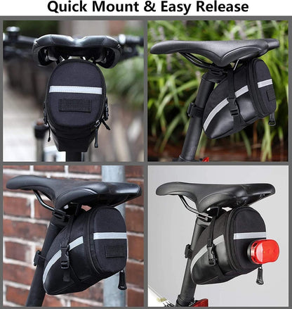 Bicycle Frame Tool Puncture Repair Kit Saddle Case Bag With Tool Set Bike ebike solution