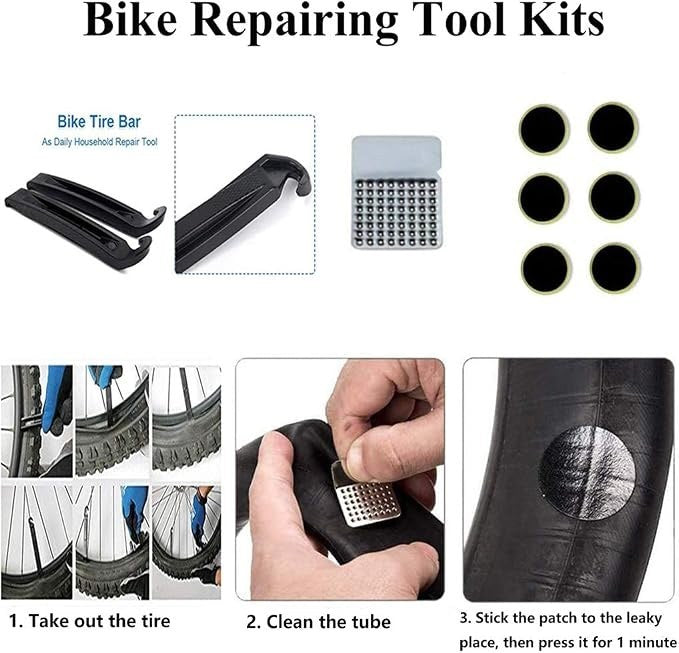Bicycle Frame Tool Puncture Repair Kit Saddle Case Bag With Tool Set Bike ebike solution