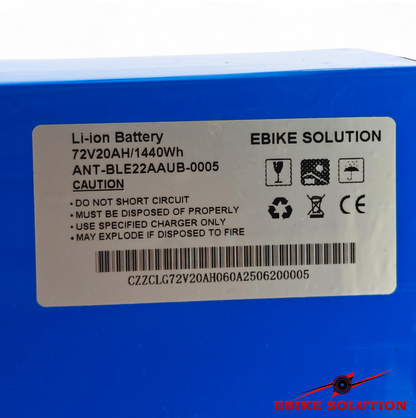 72V 20Ah 3000W Li-ion Battery Pack 60A BMS Bluetooth 21700 Cells Charger UK