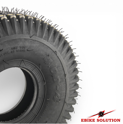 Tyre 4.00-4 Black Pneumatic Chevron Tread Mobility Scooter 4 Inch Wheel Rim 4ply

