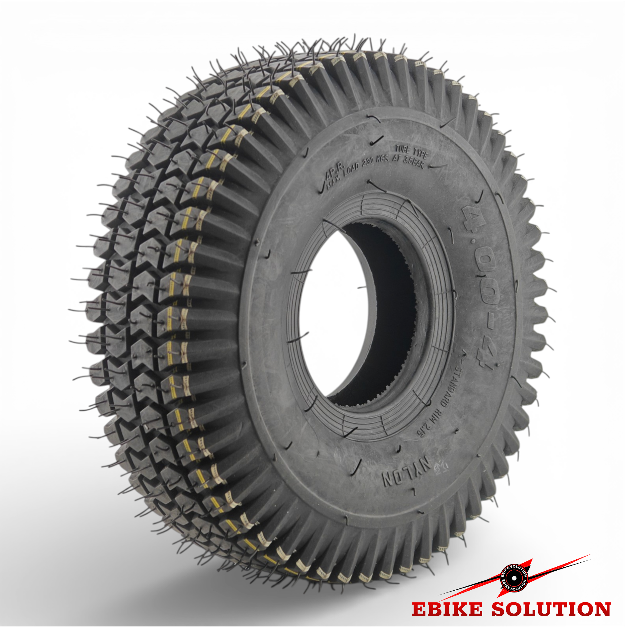 Tyre 4.00-4 Black Pneumatic Chevron Tread Mobility Scooter 4 Inch Whee ...