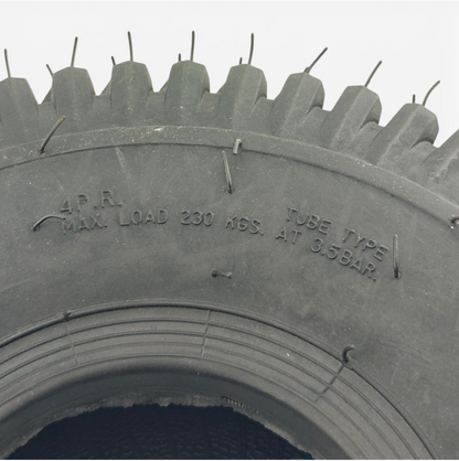 Tyre 4.00-4 Black Pneumatic Chevron Tread Mobility Scooter 4 Inch Wheel Rim 4ply