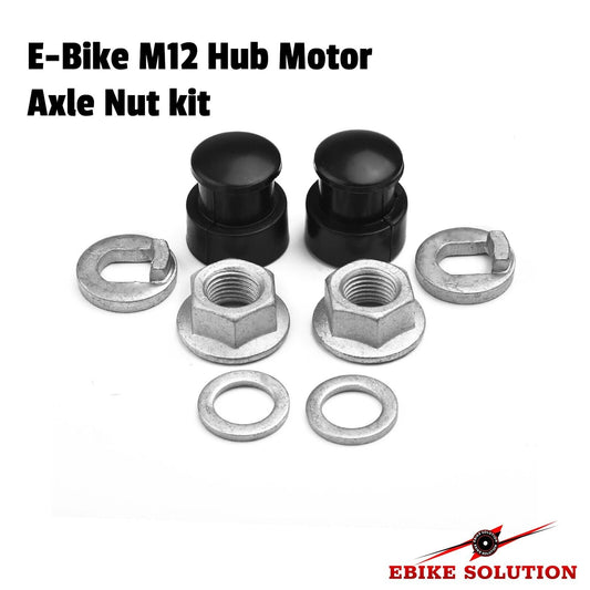 E-bike Hub Motor Axle M12 Lock Nut Kit uk stock ebikesolution