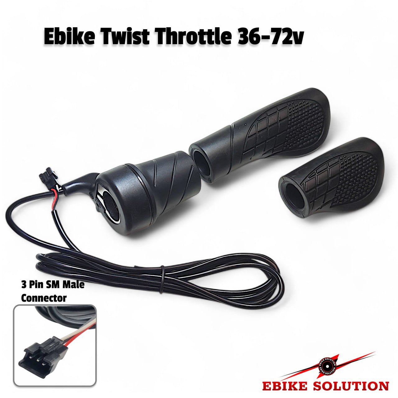 Twist Throttle SM 3 Pin Electric Bike Ebike Right Hand Bike Grip