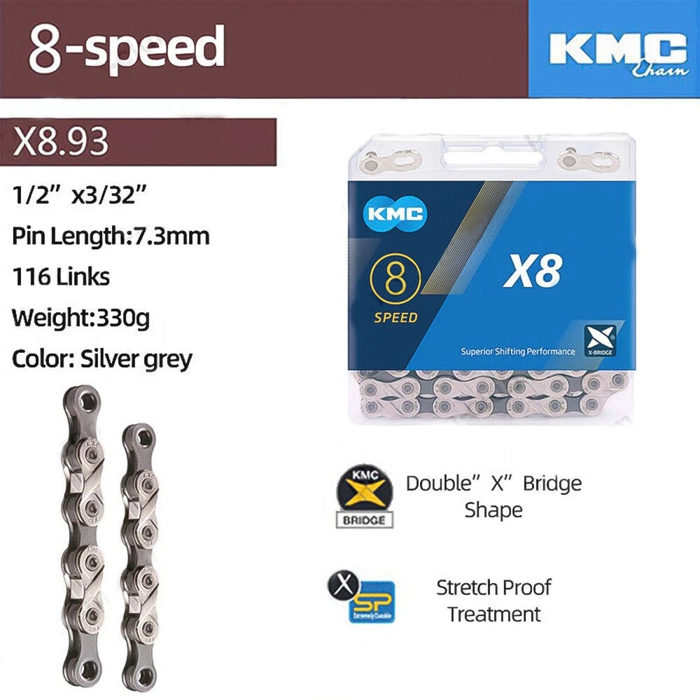Bicycle Chain 7 8 9 10 Speed Gear MTB Link Chain Quick Link Stretch-Proof