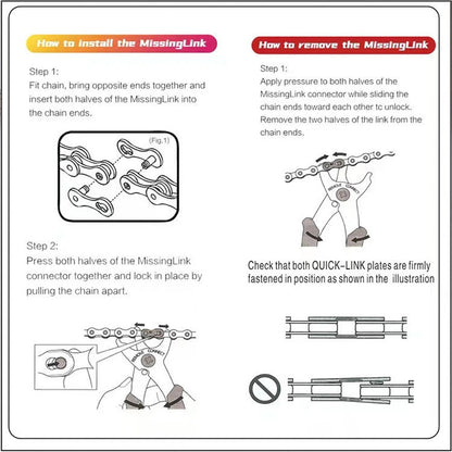Bicycle Chain 7 8 9 10 Speed Gear MTB Link Chain Quick Link Stretch-Proof