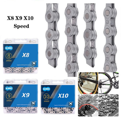 Bicycle Chain 7 8 9 10 Speed Gear MTB Link Chain Quick Link Stretch-Proof